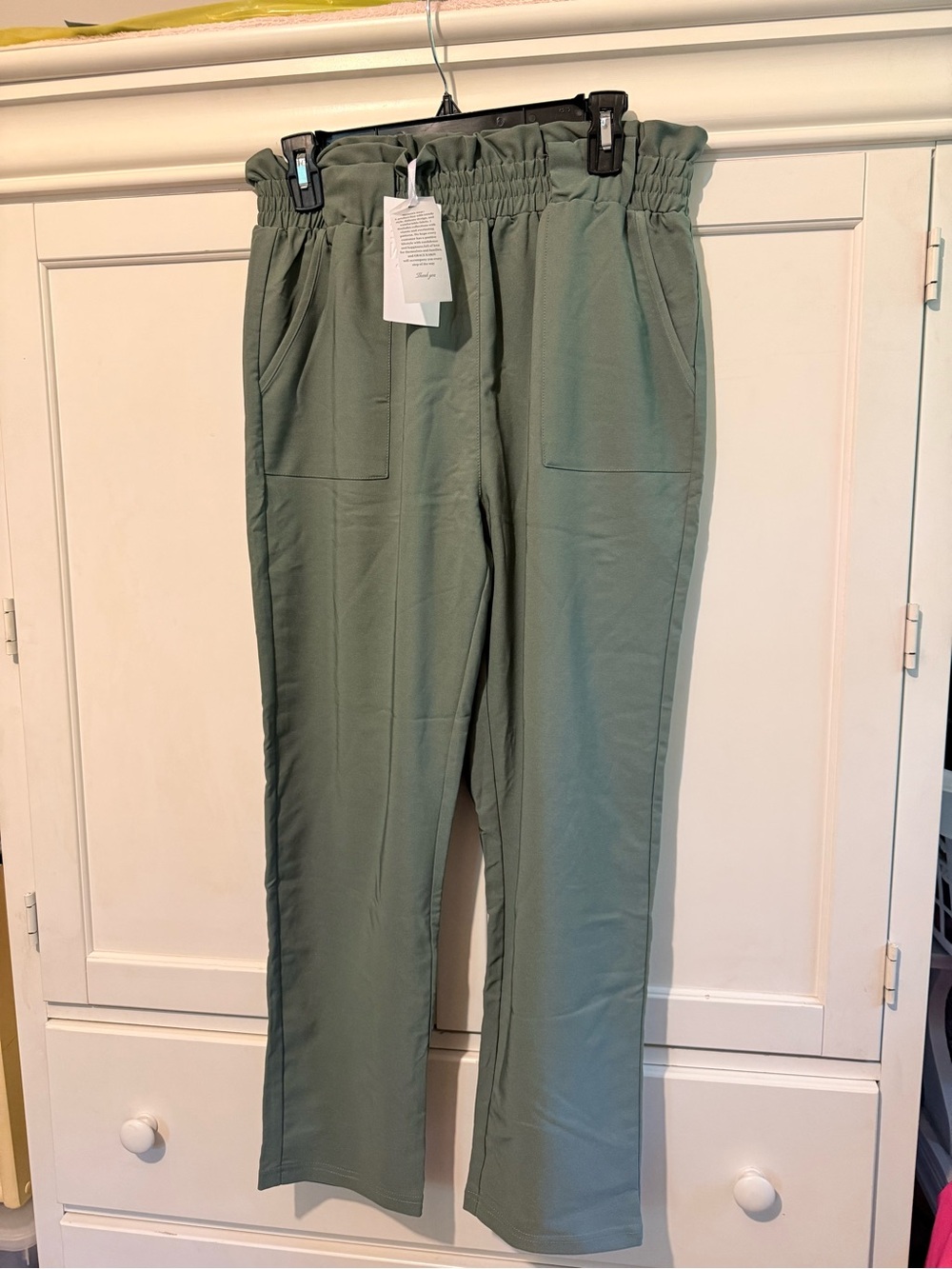 Grace Karin Sage Green pull on  Pants